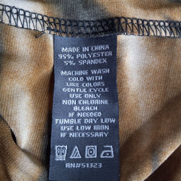 Vince Camuto XS Top Sleeveless Tiger Print Drape Neck Polyester Spandex Ruched - Picture 9 of 9